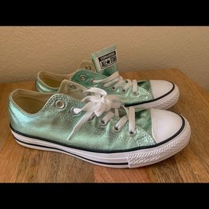 Metallic Green Converse